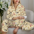 thumbnail image 6 of Sigee Cartoon Shiba Inu Dog for Women’s Pajama Sets Long-Sleeved Pjs Sets for Women 2 piece Sleepwear-X-Large, 6 of 7