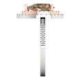 thumbnail image 3 of Halo Engagement Ring for Women - 2.48ct Simulated Champagne Diamond in 18K White/Rose Gold Promise Ring, 3 of 6