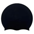 thumbnail image 4 of Gorro de baño de silicona, gorro de baño suave para deportes acuáticos, surf y navegación Negro, 4 of 8