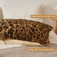 thumbnail image 4 of Funda de almohada corporal XeGe Fluffy con estampado de leopardo, 20 x 54 cm, color marrón, 4 of 7