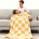 thumbnail image 5 of Manta de Lana Lanzar Flanela Nap Manta de Aire Acondicionado 100x70cm, Manta de Lana Gruesa para Cama de Invierno Sofá Azul Rosa Café Verde Amarillo, 5 of 6