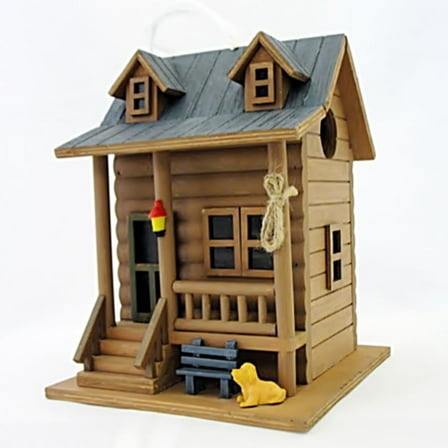 Home Bazaar Log Cabin Bird House