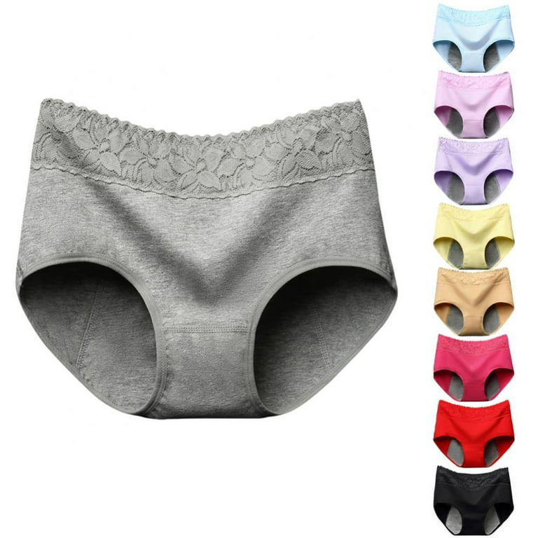 Women Underwear Mid-Rise Waist Cotton Briefs Ladies Panties Tummy Control  Panty Full Coverage 9 Pack 