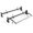 Black, variant on AA-Racks Model RX27 Fullsize Steel Two-Bar Van Ladder Roof Rack with Rear Cargo Roller - Black