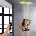 thumbnail image 4 of Color changing LED Rainfall&Waterfall Shower Head Gold Top Spray Ceiling Mounted, 4 of 10