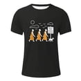 thumbnail image 4 of IWRICH Walk for Peace Monks Journey T-Shirt for Men White Short Sleeve Tshirts Crew Neck Loose Fit Oversize Big and Tall Tops Black XXXXXL, 4 of 4