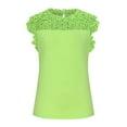 thumbnail image 5 of Mittory Women's Summer Tops Sleeveless Back Key Hole Tunic Tank Tops Casual Lace Pleated Blouses, 5 of 7