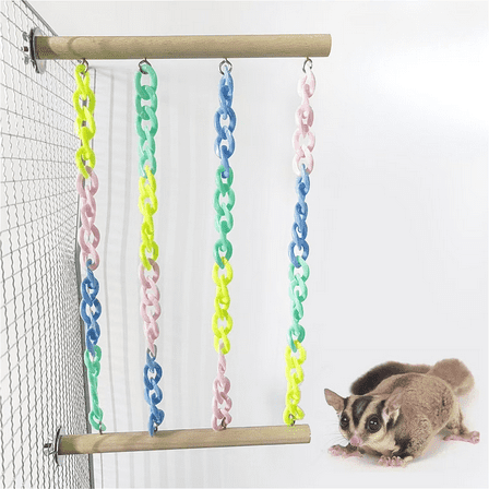 Sugar Glider Toys DIY Hanging Colorful Chains  Cage Accessories Assembly Required（Color Random）