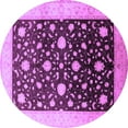 thumbnail image 1 of Ahgly Company Indoor Round Oriental Purple Traditional Area Rugs, 8' Round, 1 of 4