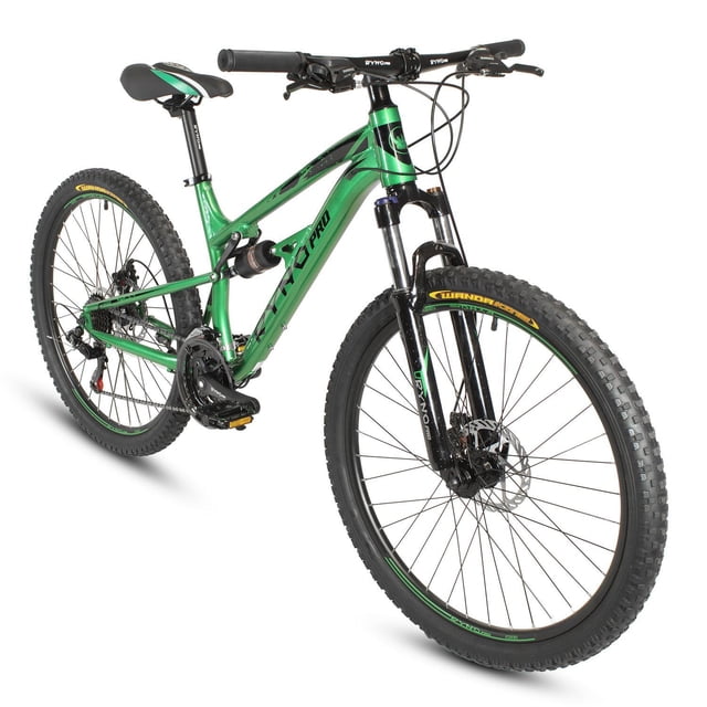 Bicicleta R26 Aluminio Doble Suspension 3x7Vel Verde Ryno