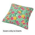 thumbnail image 3 of Throw Pillow Covers, grapefruit leaves_B Soft Square Pillow Cases with Invisible Zipper for Couch Bed Sofa, Farmhouse Fall Home Decor 12"x12", 3 of 7