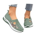 thumbnail image 4 of CAIXAI Low Top Walking Shoes Wide Walking Shoes for Women Classic Mesh Knitted Woven Sneakers Women Walking Anti-Skid Arch Support Platform Mary Janes Hands-Free Walking Tennis Shoes, 4 of 5