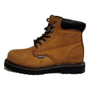 CACTUS Men's Steel-Toe Oil Resistant Work Boot 611S-BRWN, Size 10 US