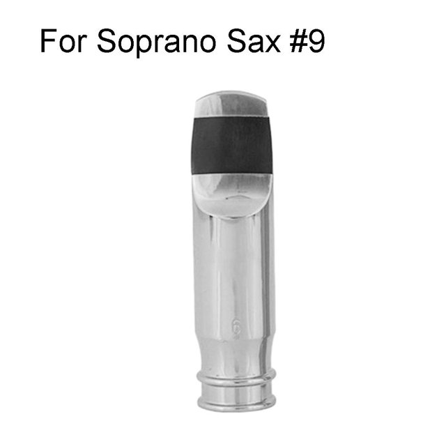 Saxophone Metal Mouthpiece with Reed Clip for Tenor Soprano Alto Sax Size 56789