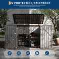 thumbnail image 3 of Danolapsi Outdoor Trash Can Storage 2 Binsgarbage Bin Storage Shed, 3x6 FT Garbage Bin Storage Shed With Chain Lid, Metal Outdoor Storage for Garden, Backyard, Lawn and Patio, 3 of 8