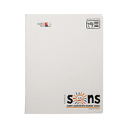 Sons, Regular Notebook, Left Hand User Friendly, 200 Pages, 7.5 x 9.5in, White
