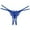 618#Blue, variant on Clothing 2025 Thongs for Women Embroidered Hollow Butterfly Fashion Low Waist Open Cut Pearl Massage Thong Thongs Underpants Women Underwear Thongs