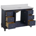 thumbnail image 4 of KBC Bella 60" Solid Wood Single Bathroom Vanity w/ Quartz Stone in Marine Gray, 4 of 8