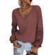 thumbnail image 2 of Tops Para Mujer Elegante Blusa Casual Camisas de Manga Larga Otoño Con Cuello en V Primavera Navidad Impreso Tees Camisa Odeerbi ODB170720, 2 of 5