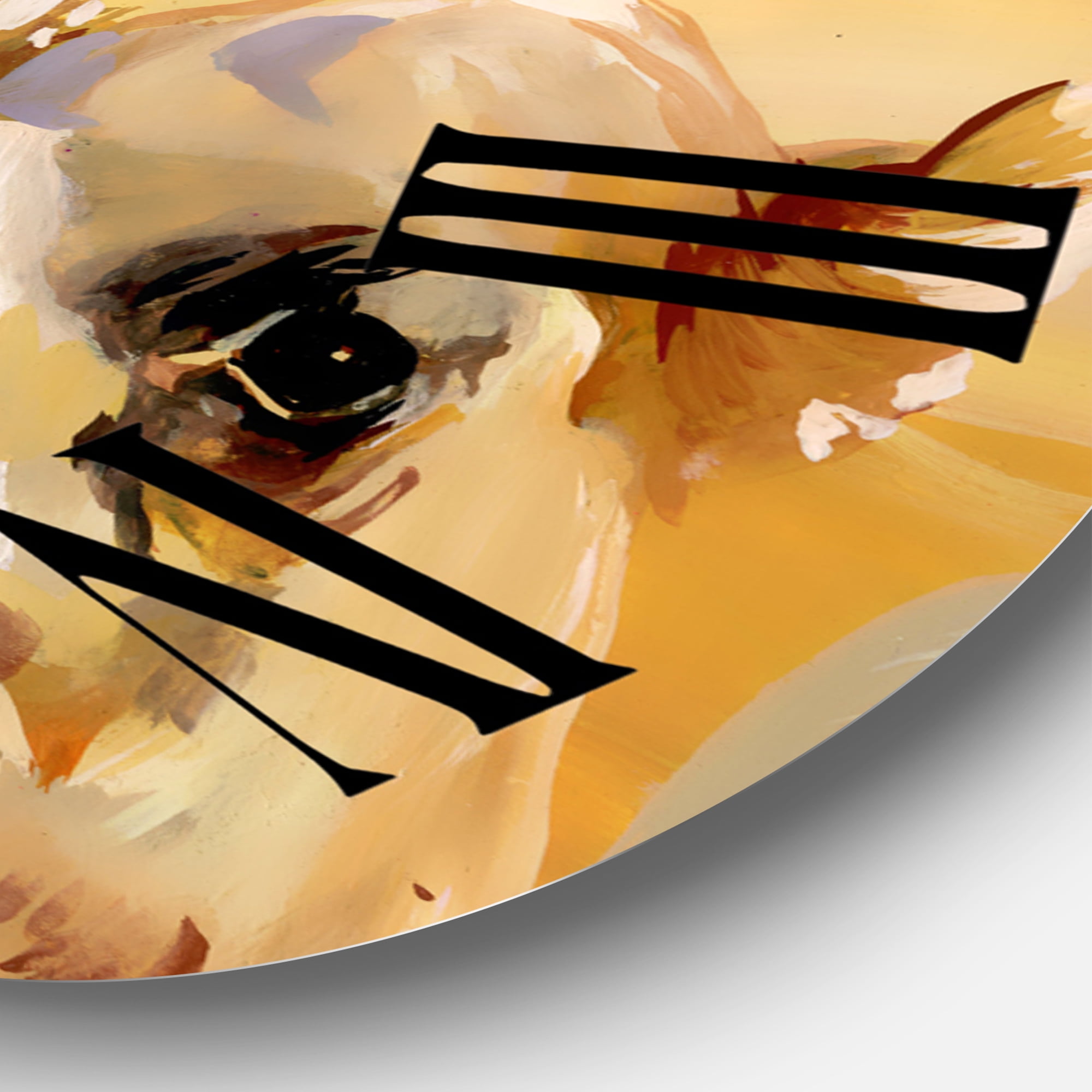 Designart 'Camels In The Desert' Farmhouse Wall Clock