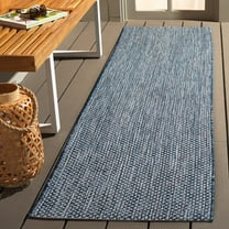 Safavieh Courtyard Finnian Solid Indoor/Outdoor Runner Rug, Navy/Gray, 2'3" x 5'