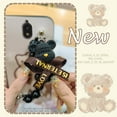 thumbnail image 4 of LYM-Phone Case For BLU View2/B130DL, Black pearl pendant Dirt-resistant silicone Waterproof Back Cover Skin-friendly feel Cartoon Bear bracelet protective case Anti-knock soft case cute, 4 of 9