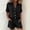 Black, variant on Linen Outfits Women 2 Piece Collar Button Down Short Sleeve Matching Set Tops and Shorts Summer Casual Lounge Vacation Breathable Beach Clothes