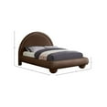 thumbnail image 3 of Meridian Furniture Madrid Brown Velvet Queen Bed, 3 of 7