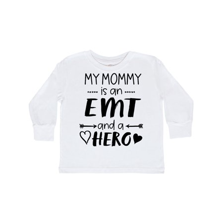 

Inktastic My Mommy is an EMT and a Hero Gift Toddler Boy or Toddler Girl Long Sleeve T-Shirt