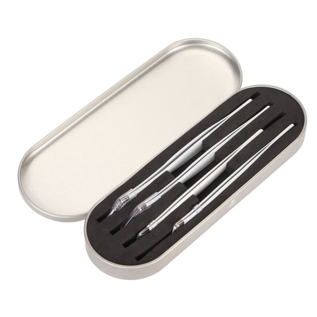 Kit de pinzas para extensión de pestañas ANGGREK de Acero inoxidable con caja