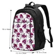 thumbnail image 4 of Yiaed Tulips Flowers Print Laptop Backpack,Business Travel Durable Laptops Backpack with USB Charging Port,Water Resistant College Computer Bag, 4 of 5