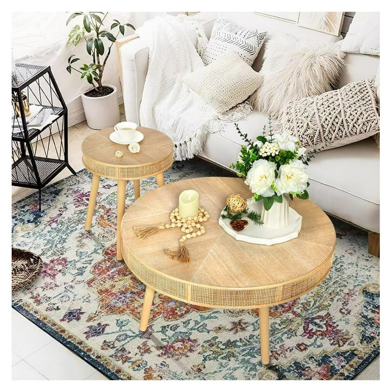 Farmhouse Coffee Table Set, Piece Rustic Coffee Side Tables