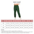 thumbnail image 5 of Pantalones casuales de mujer Color puro botón cintura elástica pantalones largos sueltos para mujer para uso diario al aire libre verde 3XL, 5 of 5