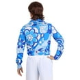 thumbnail image 2 of Men's Blue Flower Disco Shirt, 2 of 3