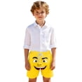 thumbnail image 3 of LIIPEE Girls Shorts Casual Elastic Waist Pockets Cartoon Graphic Printed Shorts Summer Comfortable Breathable Soft Daily Cute Shorts Lightweight Beach Shorts,Yellow,13-14 Years, 3 of 7