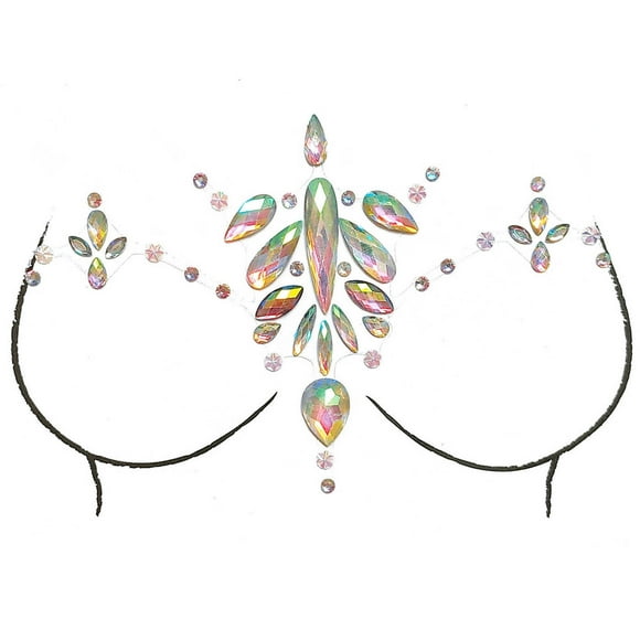 WREESH Exquisite Acrylic Chest Sticker Diamond Art Carnival Party Chest Decoration