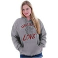 thumbnail image 4 of Gangster Of Love Funny Valentines Day Unisex Plus Fleece Graphic Hoodie Brisco Brands 5X, 4 of 5