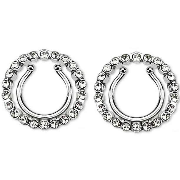 Body Accentz Nipple Rings non pierce pair Clip On Nipple Ring with