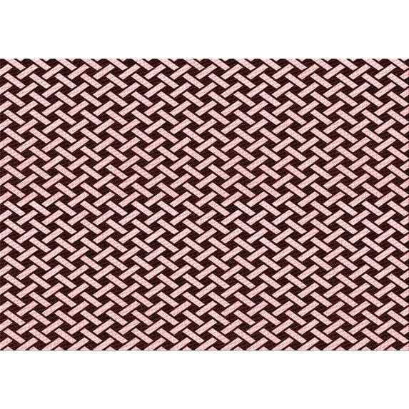 Ahgly Company Indoor Rectangle Patterned Deep Rose Pink Area Rugs, 5' x 7'