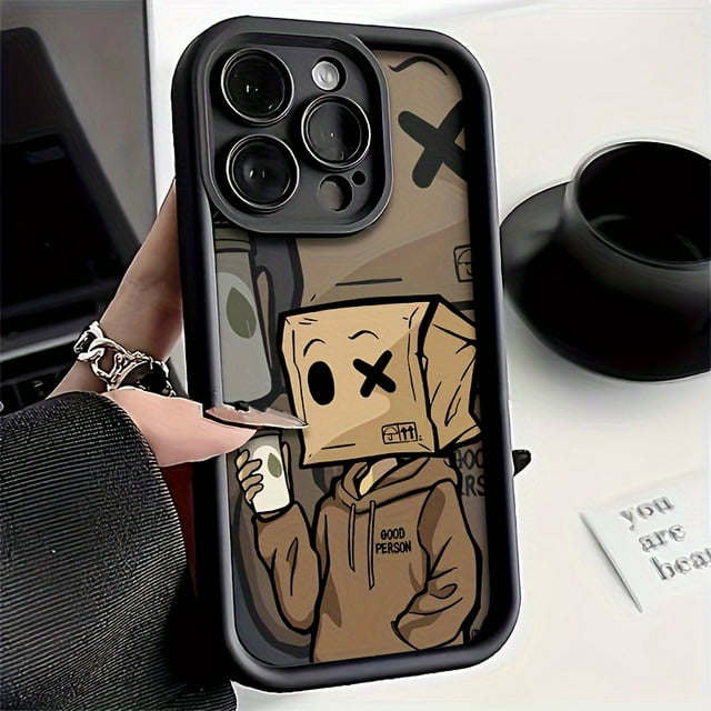 Cartoon Man Silicone Phone Case for iPhone 15/14/13/12/11 Plus/Pro/ProMax/XR/XSMax/XS/7/8Plus - Full Coverage Protective TPU Cover with High-Color Design