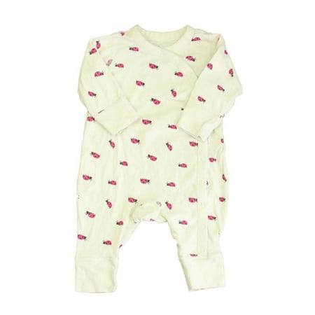 

Pre-owned Moon And Back Girls Ivory | Red Ladybugs 1-piece Non-footed Pajamas size: 3-6 Months