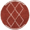 thumbnail image 5 of SAFAVIEH Pro Lux Shag Collection PLX435P Rust / Creme Rug, 5 of 11