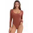 thumbnail image 4 of DARING DIVA V Neck Tummy Control Brief Shapewear L Brown, 4 of 6