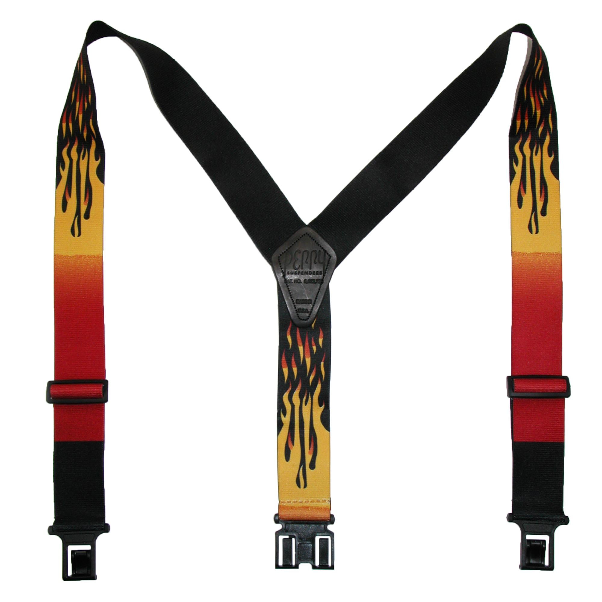 Perry Suspenders Men's Elastic Hook End Flame Suspenders (Tall