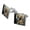 Silver, variant on Orange Bengal Tigers Square Cufflink Set - Silver or Gold