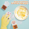 thumbnail image 2 of Juego de 6 esponjas de cocina con garra de gato, fregador de platos, cuenco, olla, no, 2 of 5