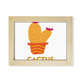 thumbnail image 1 of Planta cactus suculentas maceta naranja Escritorio de madera Arte Pintura 6x8 pulgadas marco de foto, 1 of 4