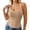 Z704 Khaki, variant on Landzoo Vest For Women Solid Color Sleeveless Square Neckline Undershirt Summer Comfortable Women Tank Tops Size L Black