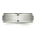 thumbnail image 4 of Stainless Steel Brushed and Polished Ridged Edge Ring, 4 of 5