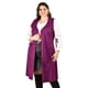 thumbnail image 4 of Chaleco largo tipo gamuza Roman Fashion 3905 Magenta Unitalla, 4 of 6